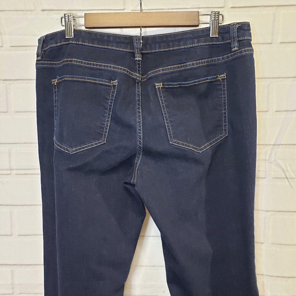 Liz Claiborne City Fit Skinny Leg Dark Wash Jeans womens 14 36"w 30"L - Picture 5 of 6